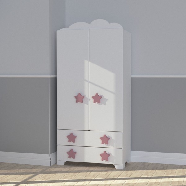 Продукт Bambino Casa Stelle Grandi Felici Rosa - Гардероб Розов - 0 - BG Hlapeta